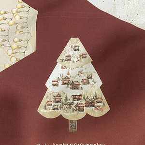 Painel natalício com árvore de Natal 