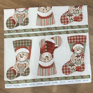 Painel com 9 botinas de Natal 