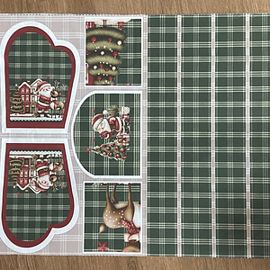 Painel com avental e luvas de Natal 