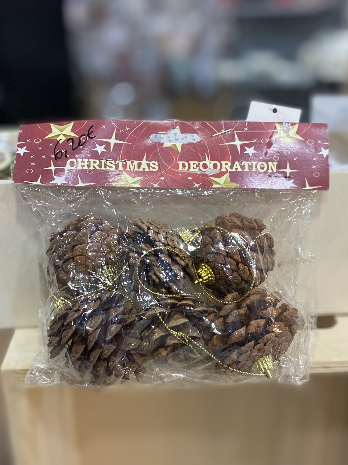 Pack de pinhas simples para pendurar na árvore  1