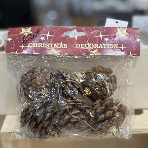 Pack de pinhas simples para pendurar na árvore 