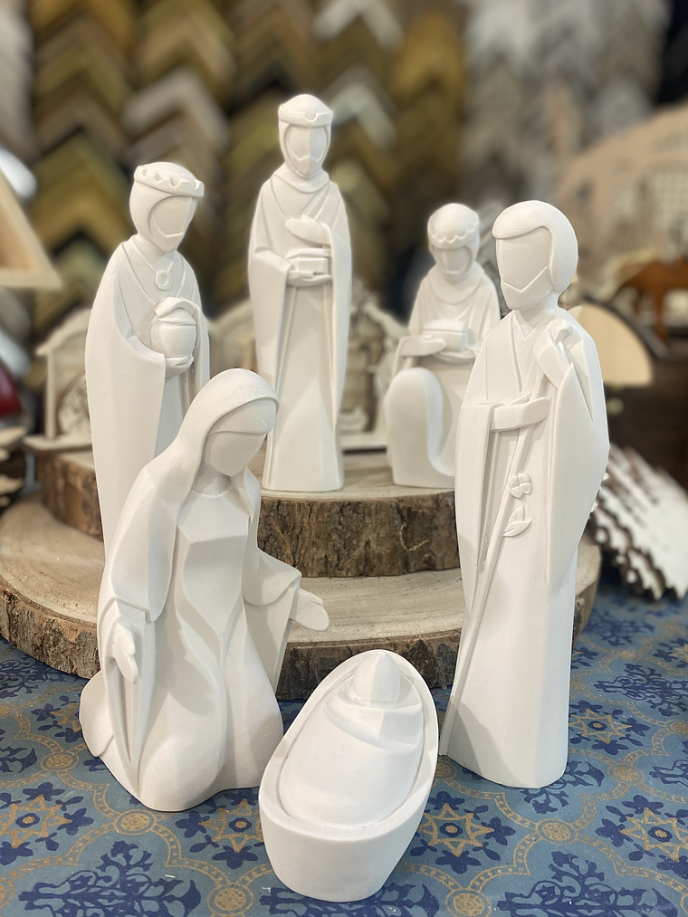 Presépio estilizado 6 peças 20 cm 1
