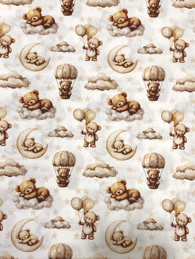 Tecido com ursos tons pastéis  1