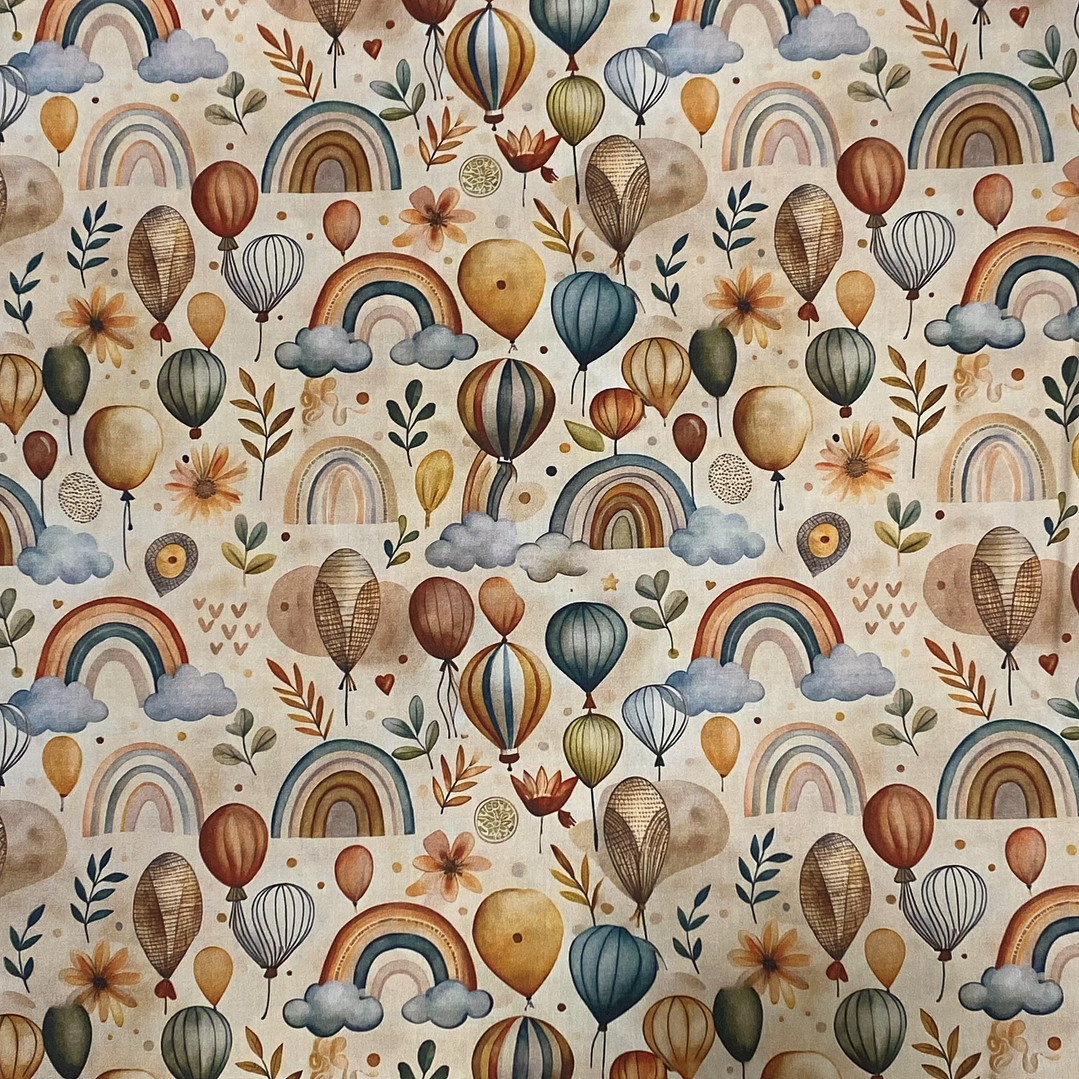 Tecido infantil tons pastéis fortes  1