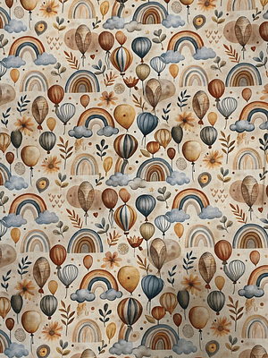 Tecido infantil tons pastéis fortes 