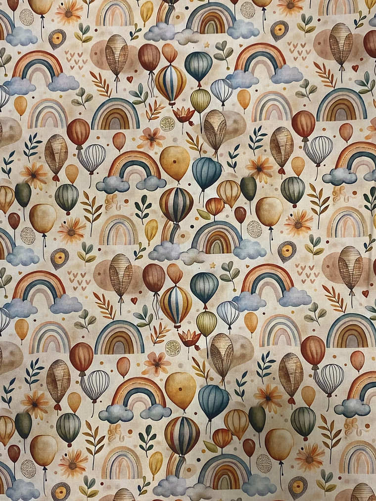 Tecido infantil tons pastéis fortes  1