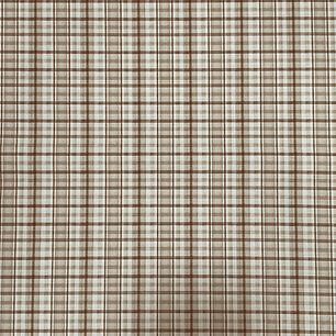 Tecido quadriculado em tons beges 