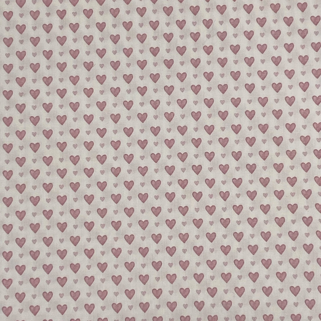 Tecido Com corações  1