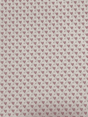 Tecido Com corações 