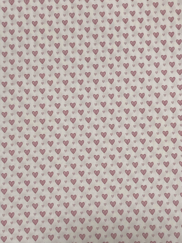 Tecido Com corações  1