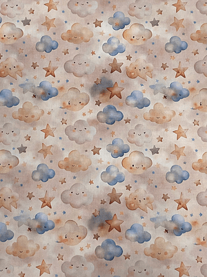 Tecidos com nuvens em tons rosa