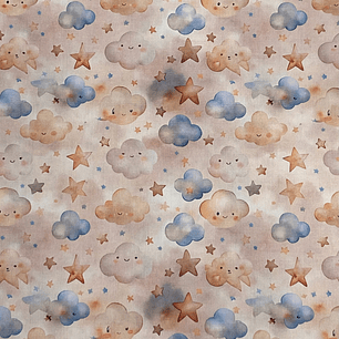 Tecidos com nuvens em tons rosa