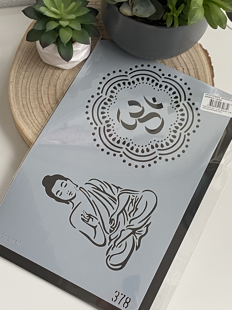 Stencil 20x30cm mandala e Buda 378 1
