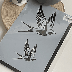 Stencil 20x30cm andorinhas 433
