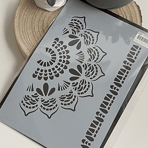 Stencil 20x30 cm floral 087