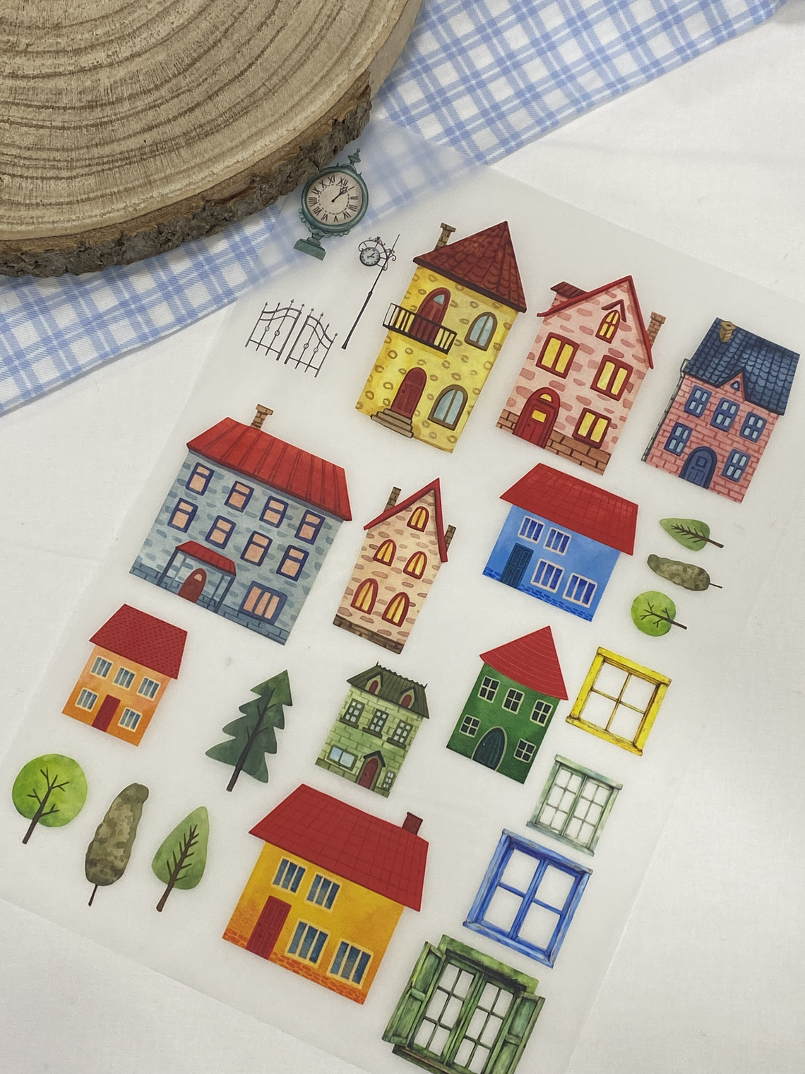 Transfer com casas 30x23 cm 1