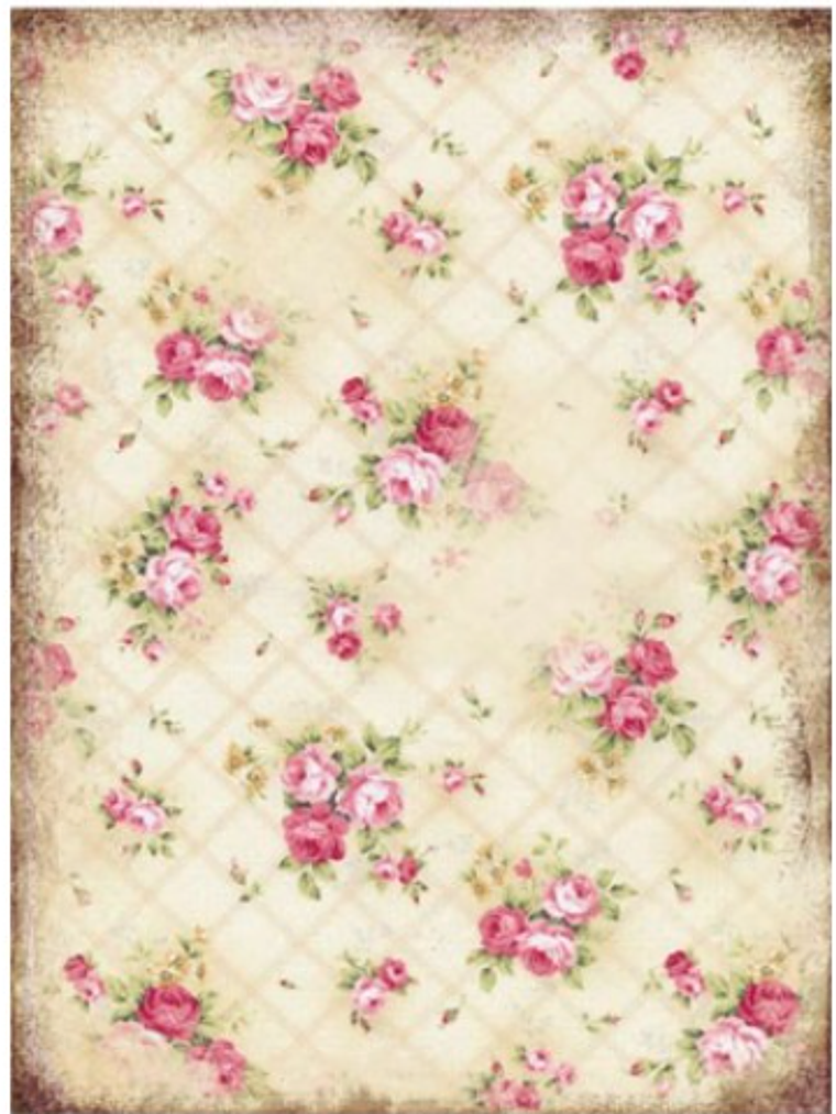 Papel de arroz 30x41cm Rosas vintage  1