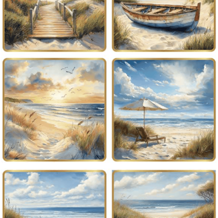 Papel de arroz “landscape: sunny beach II”  1