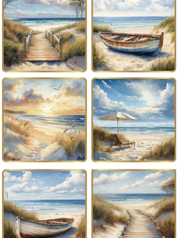 Papel de arroz “landscape: sunny beach II”  1