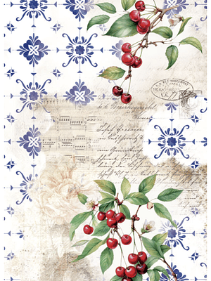 Papel Arroz 54×33 cm 25-30 gr. Cherrys IV
