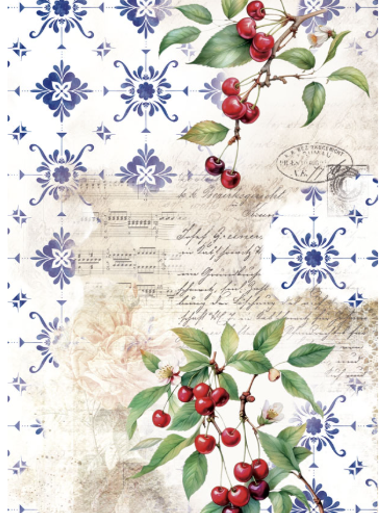 Papel Arroz 54×33 cm 25-30 gr. Cherrys IV 1