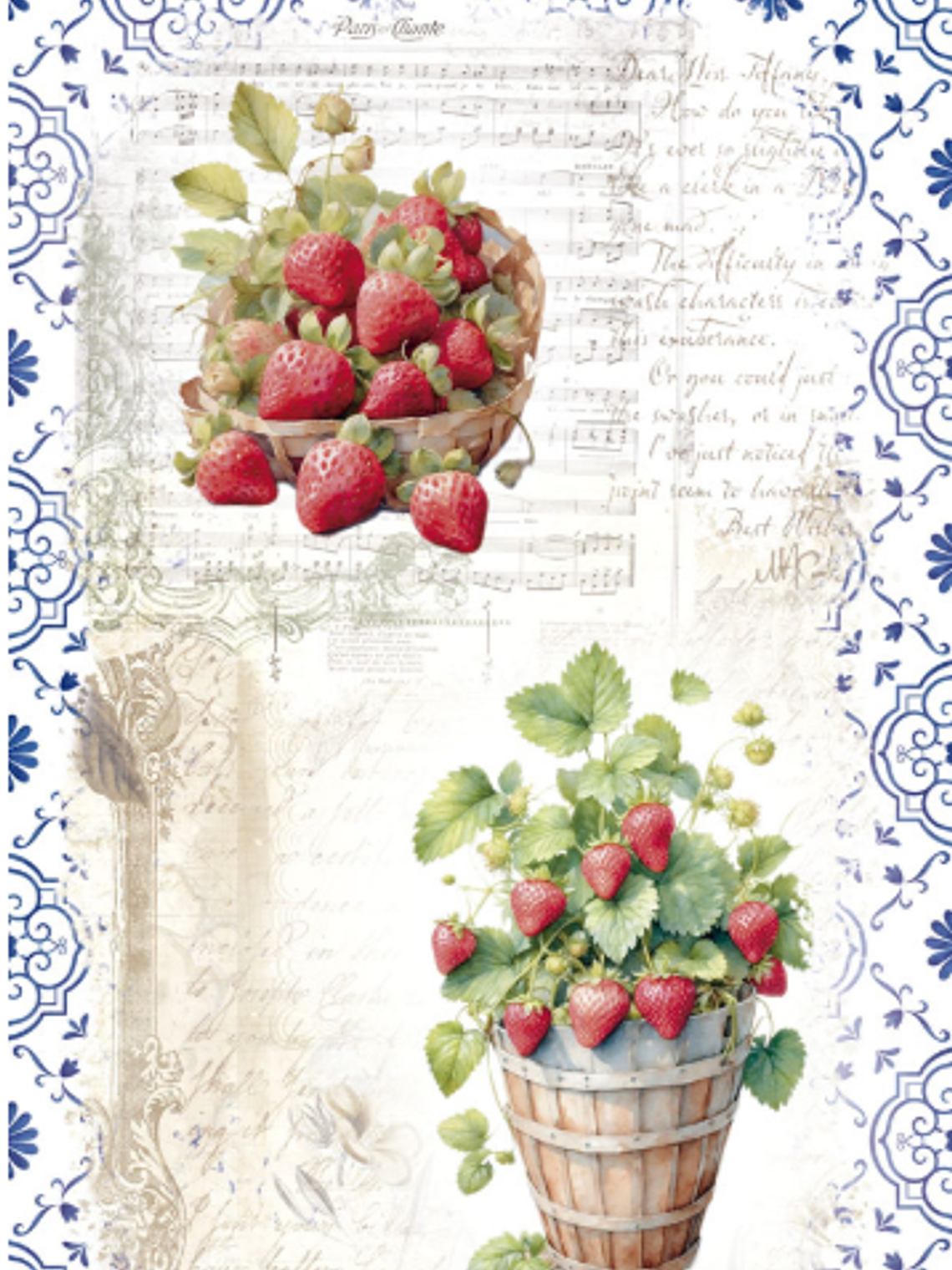  Papel Arroz 54×33 cm Strawberry II 1
