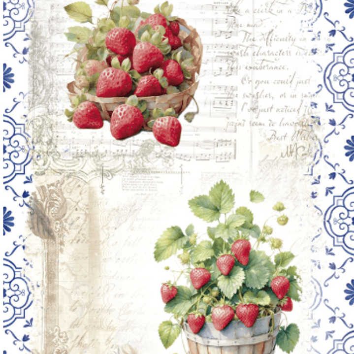  Papel Arroz 54×33 cm Strawberry II 1
