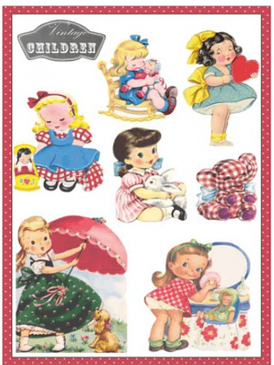 Papel de Arroz Japonés SOFT A3 bonecas vintage