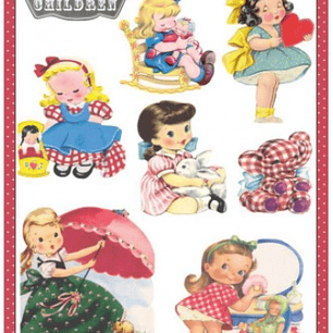 Papel de Arroz Japonés SOFT A3 bonecas vintage