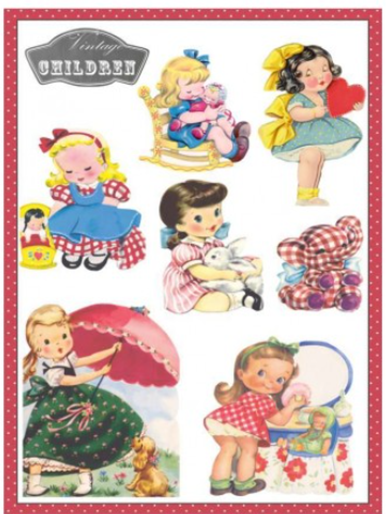 Papel de Arroz Japonés SOFT A3 bonecas vintage 1