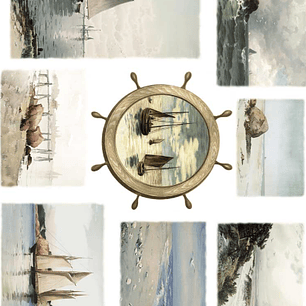 PAPEL DE ARROZ SEA LANDSCAPE