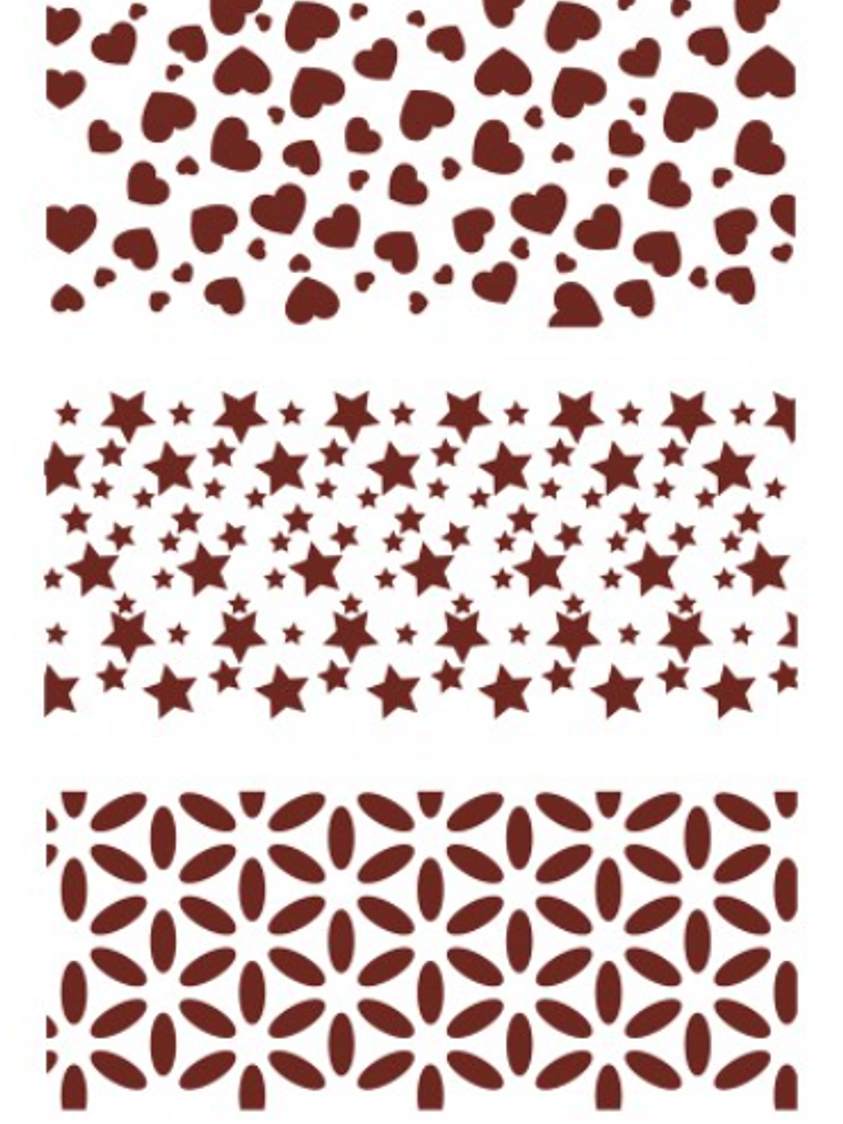 MISS STENCILS 14,5x24cm com 3 texturas 1