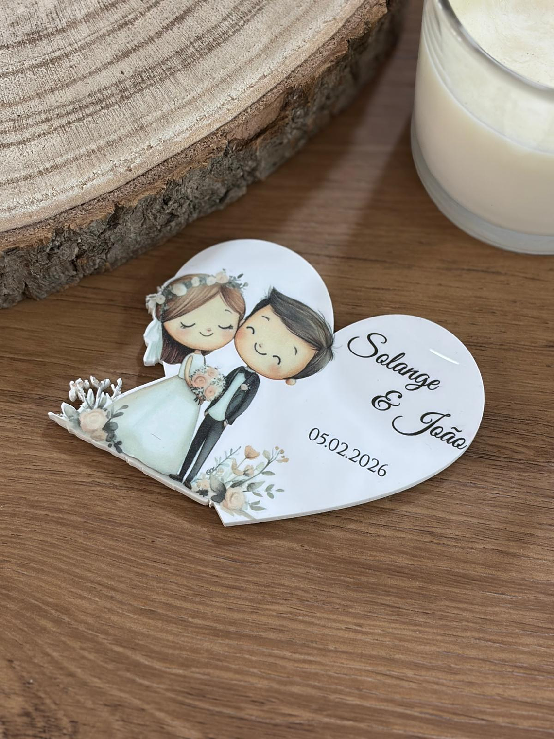 Lembrança de casamento com noivos 1