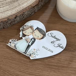 Lembrança de casamento com noivos