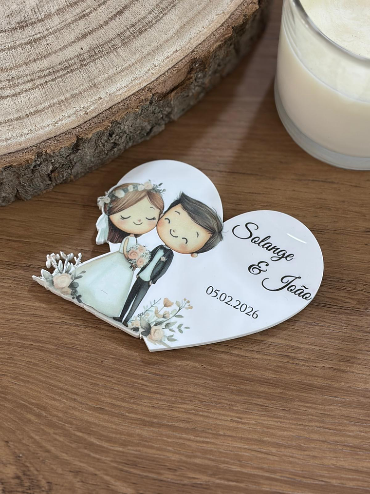 Lembrança de casamento com noivos 1