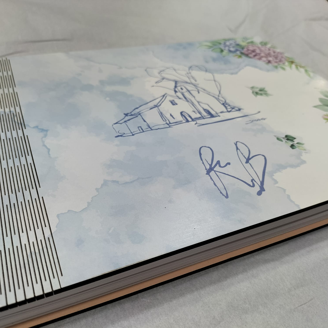 Album A4 personalizado em tons aguarela 2