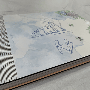 Album A4 personalizado em tons aguarela