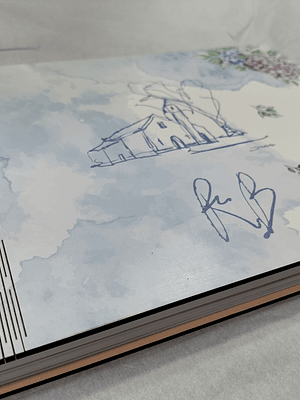 Album A4 personalizado em tons aguarela