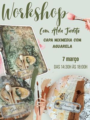 Workshop Capa mixmedia aguarela