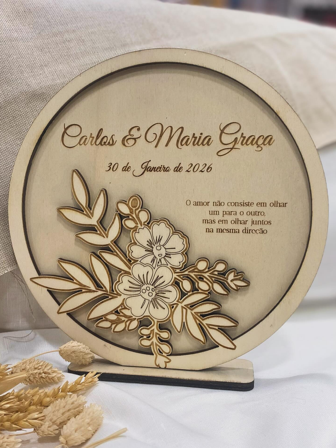 Placa decorativa flores 1