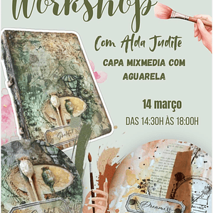 Workshop Capa mixmedia aguarela 14 Março 2026  - Presencial 