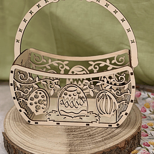 Cestos com coelhos da páscoa