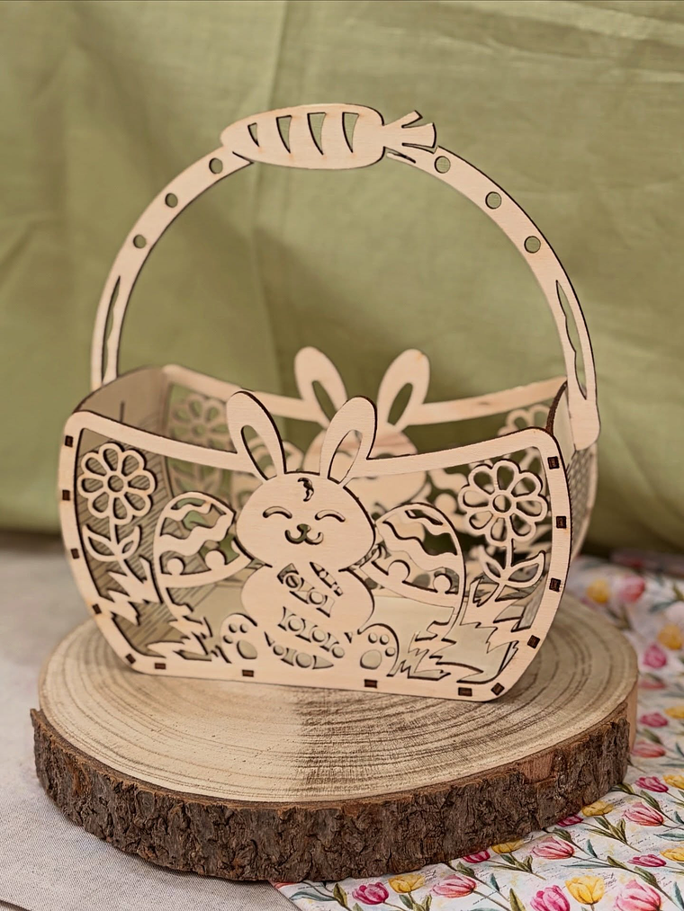 Cestos com coelhos da páscoa 3
