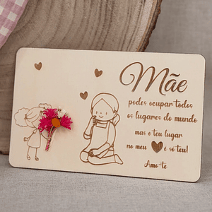 Placa personalizada para o dia da Mãe