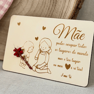 Placa personalizada para o dia da Mãe