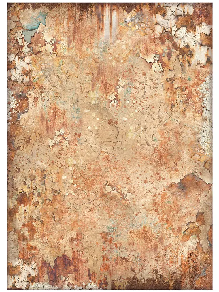  Gardens of Time diseño oxidado - Grand papel de arroz cm 50X70  1