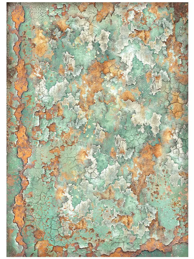 Gardens of Time diseño de pátina - Grand papel de arroz cm 50X70  1