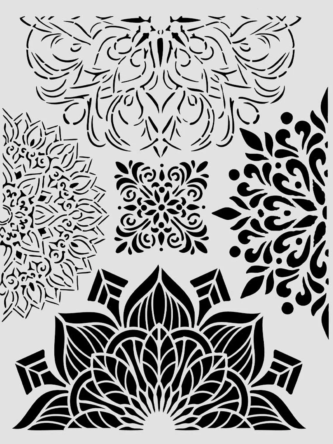  Gardens of Time Medios frisos -Stencil 20X25 cm  1