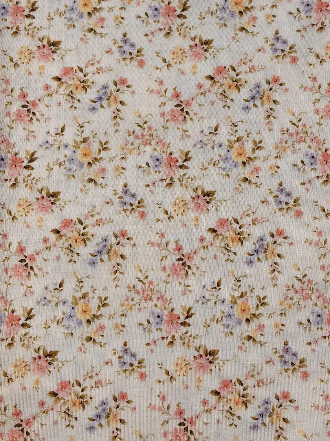 Tecido floral cores pastéis  1