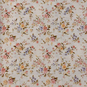 Tecido floral cores pastéis 
